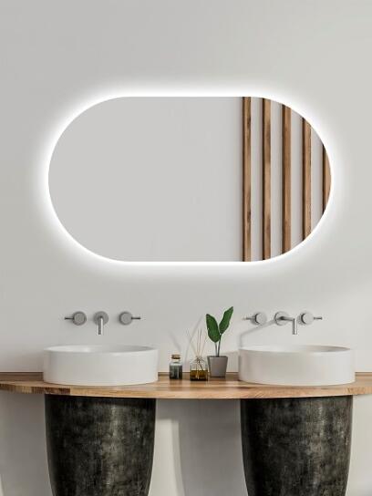 25485_AMBIENTE OVAL LED ZRCADLO AMIRRO 120 X 70 CM MIRROR - DETAIL